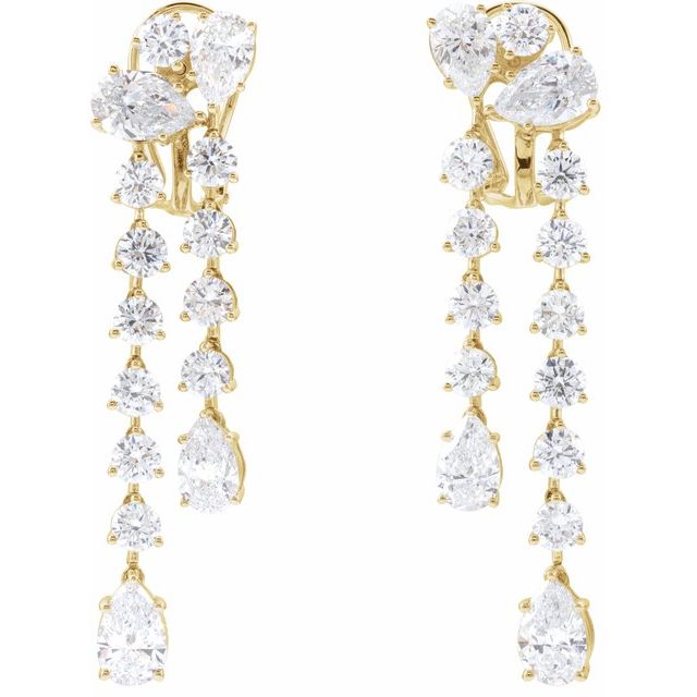 14K 9 1/2 CTW Lab-Grown Diamond Dangle Earrings