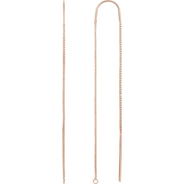 14K Box Chain Ear Threader
