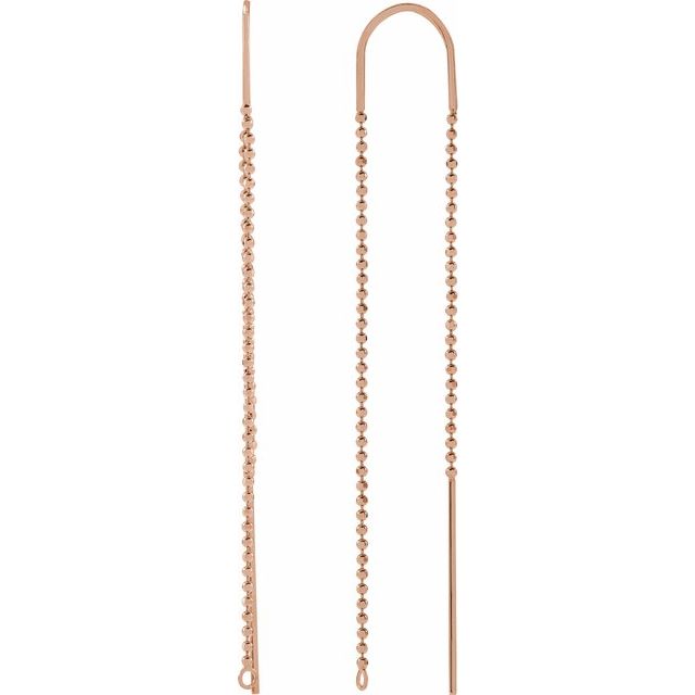14K Bead Chain Ear Threader