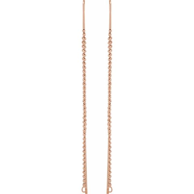 14K Bead Chain Ear Threader