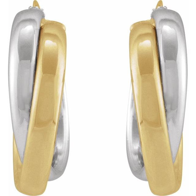 14K / Double Tube Hoop Earrings