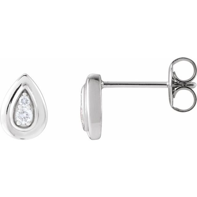 14K .07 CTW Natural Diamond Earrings