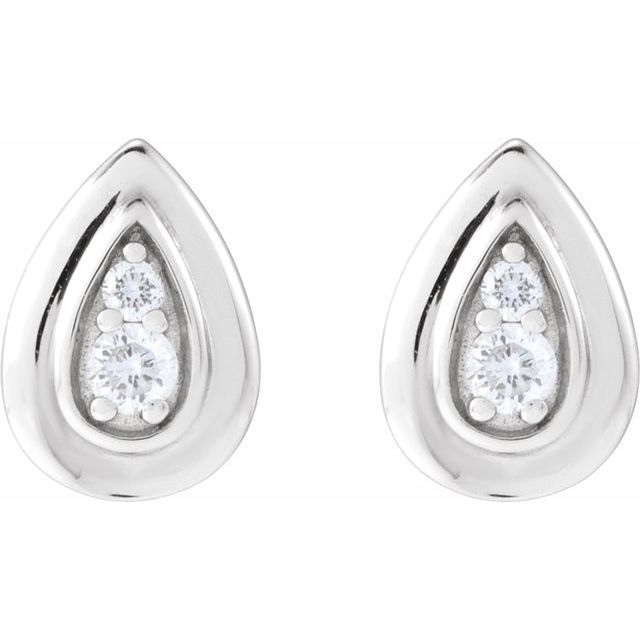 14K .07 CTW Natural Diamond Earrings