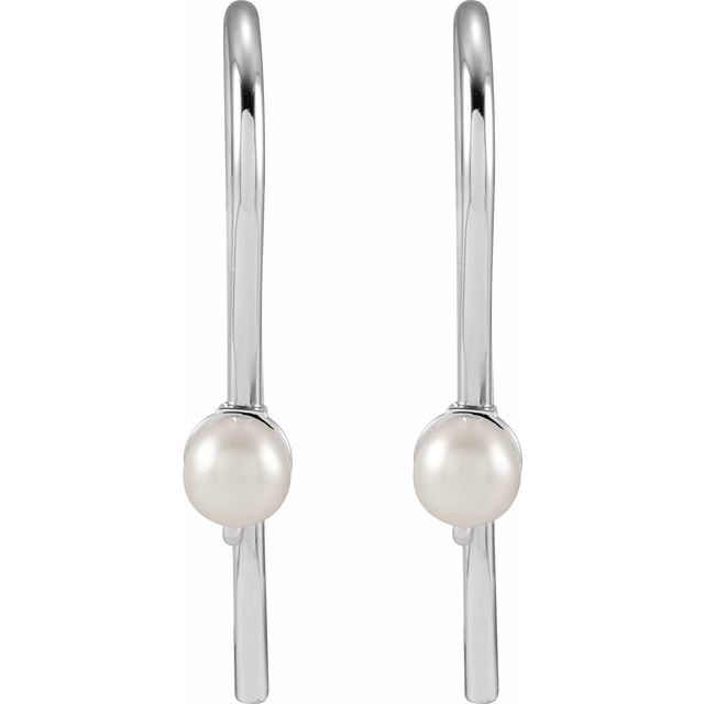 14K Cultured Pearl Earring Top