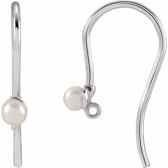 14K Cultured Pearl Earring Top