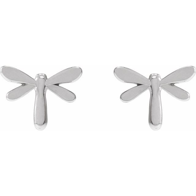 Sterling Silver Dragon Fly Earrings