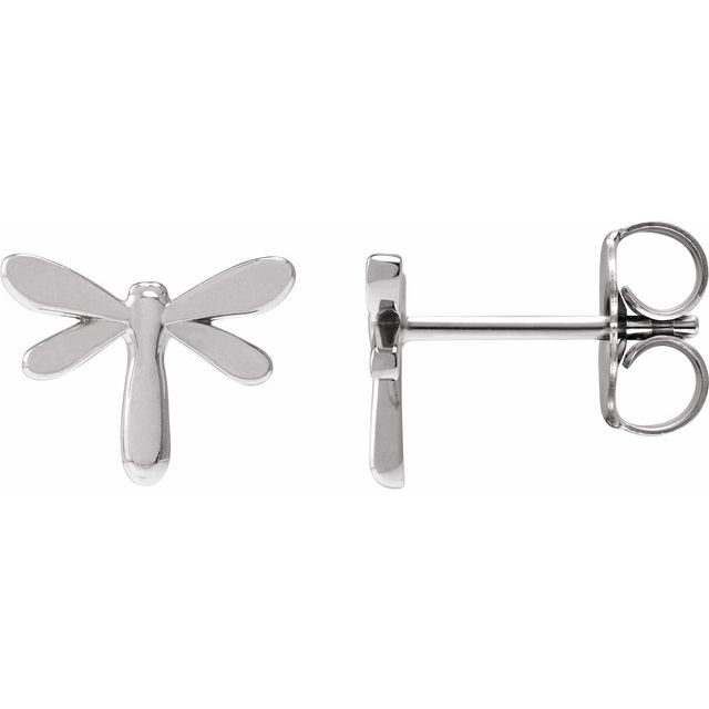 Sterling Silver Dragon Fly Earrings