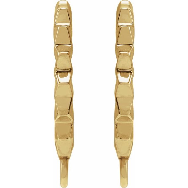 14K Starburst Hoop Earring Top