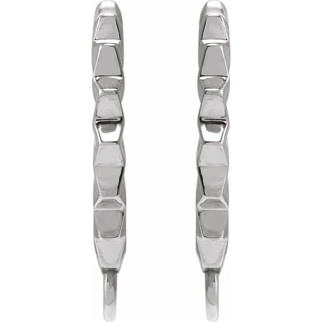 Sterling Silver Starburst Hoop Earring Top