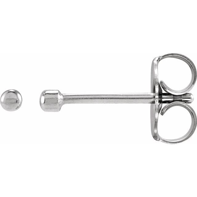14K 1 Bead Stud Earrings