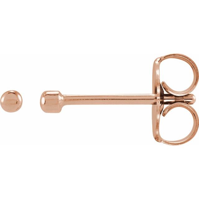 14K 1 Bead Stud Earrings