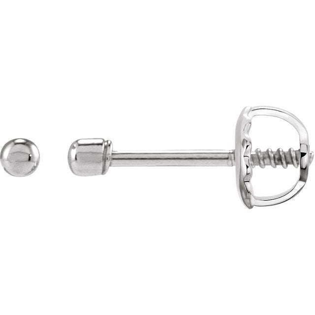 Sterling Silver Youth Bead Earrings