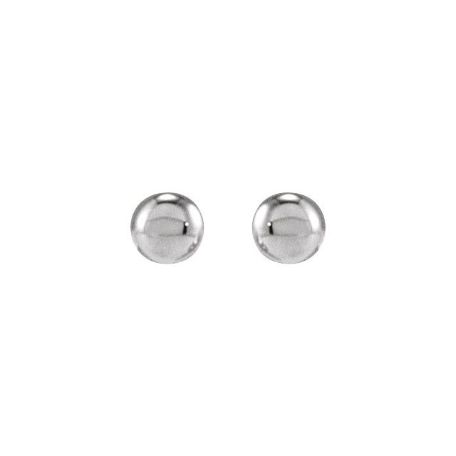 Sterling Silver Youth Bead Earrings