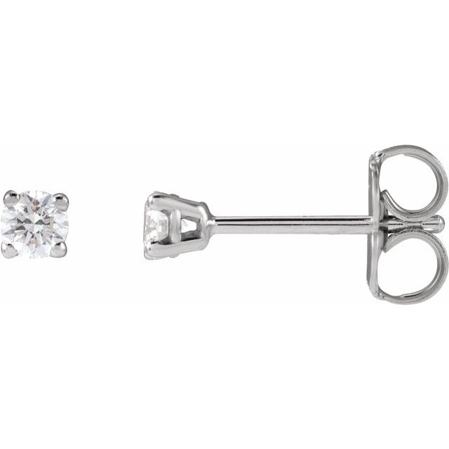 Sterling Silver Imitation Cubic Zirconia Stud Earrings