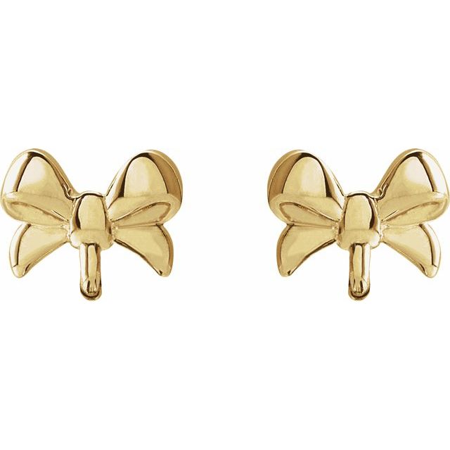 10K Bow Earring Top