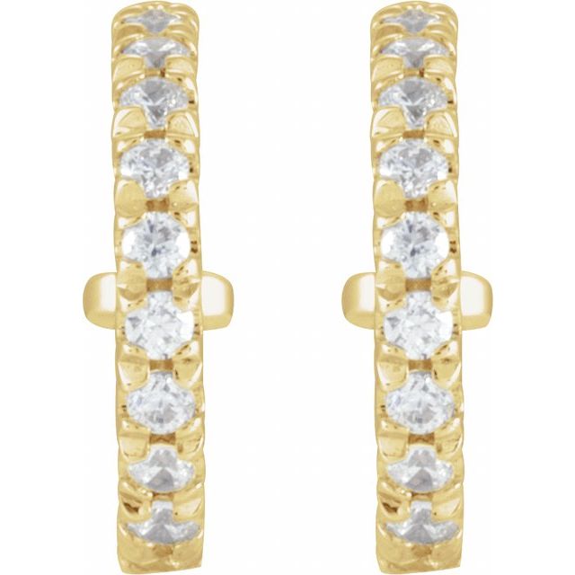 14K 1/6 CTW Lab-Grown Diamond Hoop Earring Top