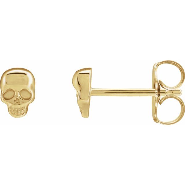 14K Skull Earrings