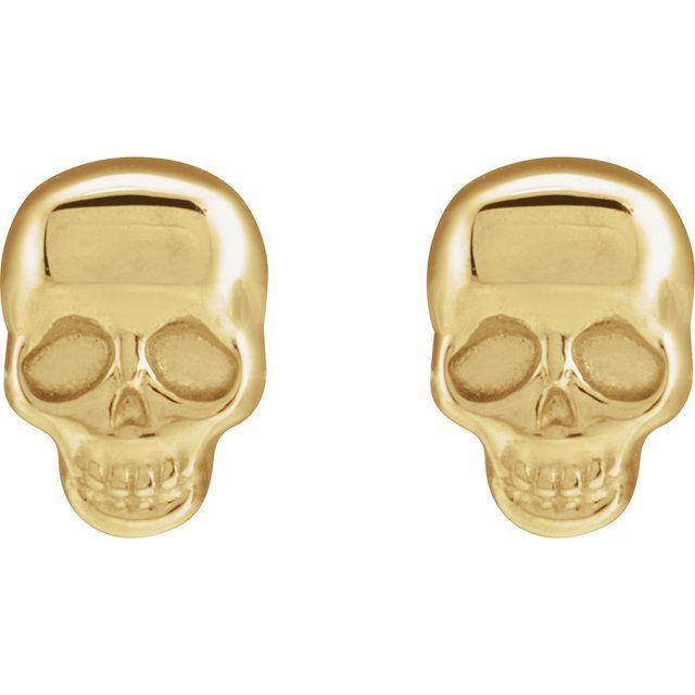 14K Skull Earrings