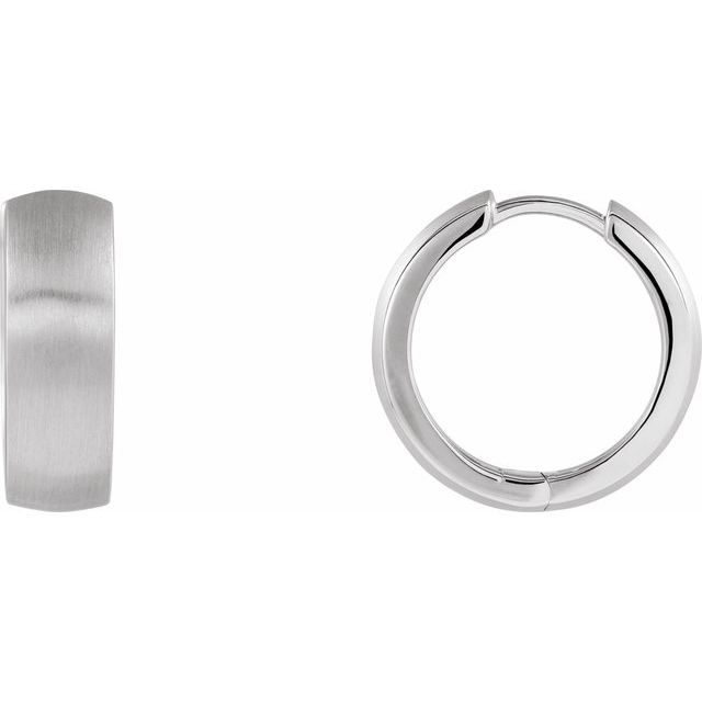 14K Hinged Single Hoop Earring