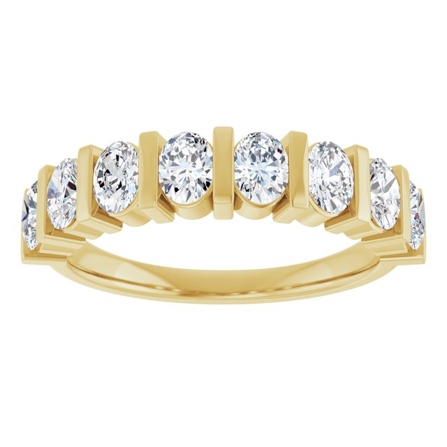14K Yellow 1 1/4 CTW Natural Diamond Matching Band