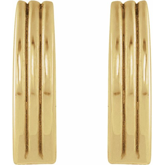 14K Hinged Huggie Hoop Earrings