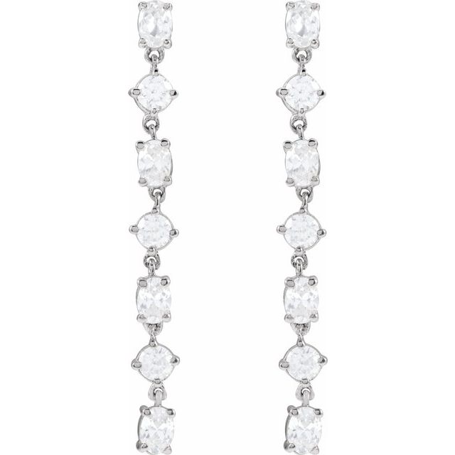 14K 1 1/5 CTW Lab-Grown Diamond Dangle Earrings
