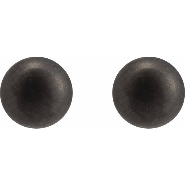 Stainless Steel Black Oxidized Ball Inverness® Piercing Stud Earrings