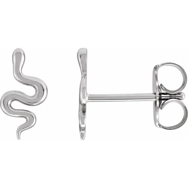 14K Snake Earrings