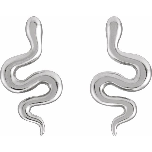14K Snake Earrings