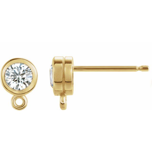 14K 1/6 CT Lab-Grown Diamond Earring Top