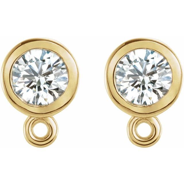 14K 1/6 CT Lab-Grown Diamond Earring Top