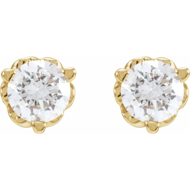 Round 1/5 CTW Lab-Grown Diamond Infinity-Inspired Earrings
