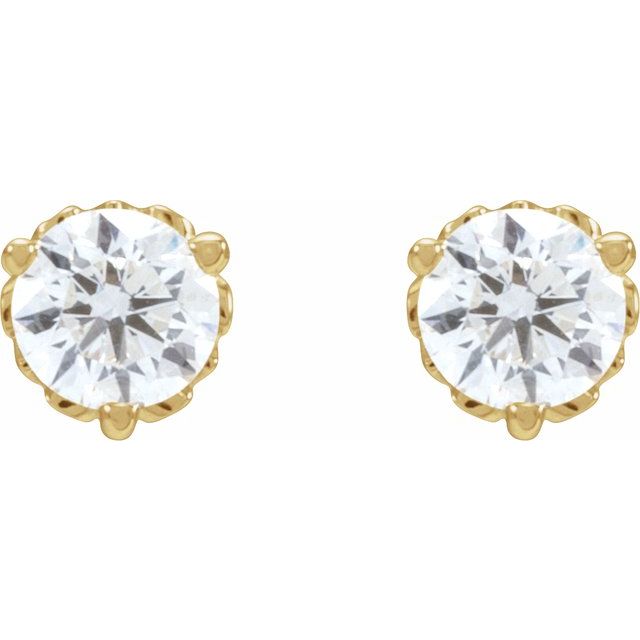 14K 1/3 CTW Lab-Grown Diamond Vintage-Inspired Earrings