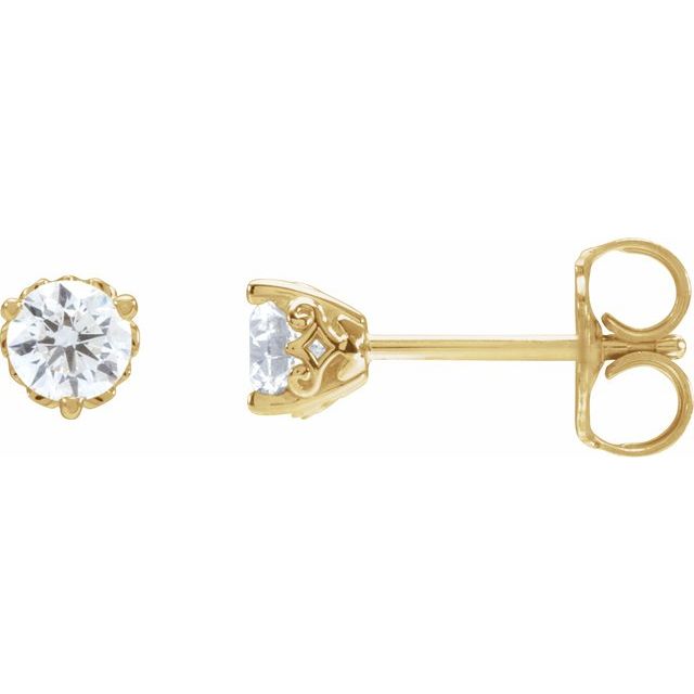 14K 1/3 CTW Lab-Grown Diamond Vintage-Inspired Earrings