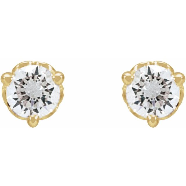 14K 1/5 CT Lab-Grown Diamond Scroll Earrings