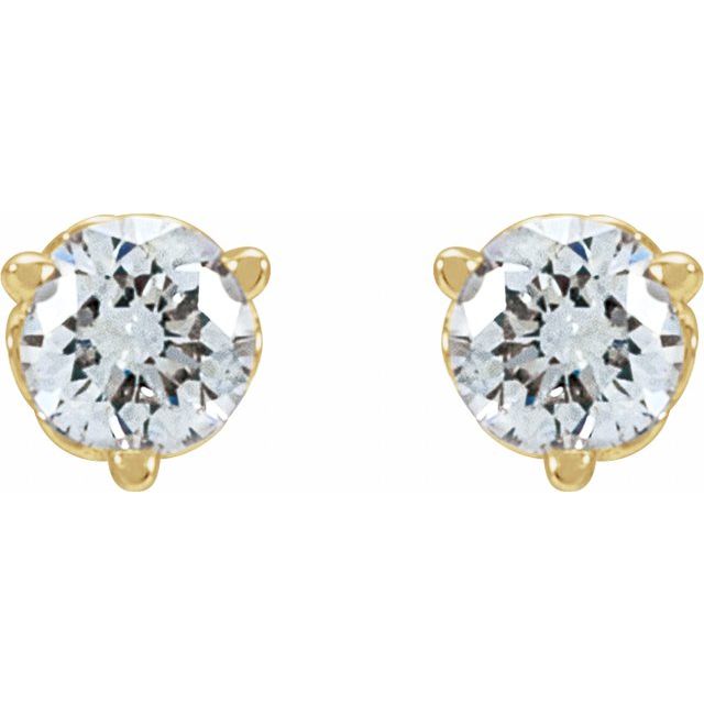 14K 1/3 CT Lab-Grown Diamond Scroll Earrings