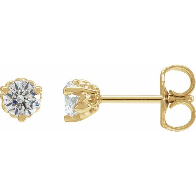 14K 1/3 CTW Lab-Grown Diamond Fleur-de-Lis Earrings
