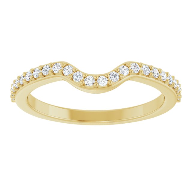 14K Yellow 1/5 CTW Natural Diamond Matching Band