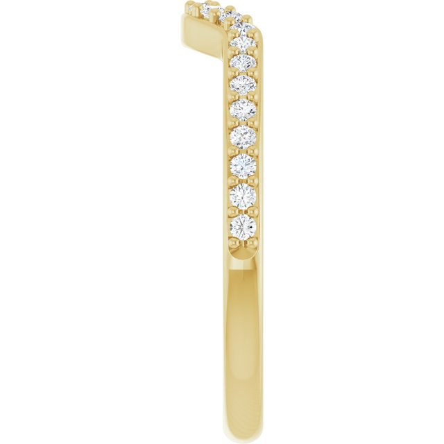 14K Yellow 1/5 CTW Natural Diamond Matching Band
