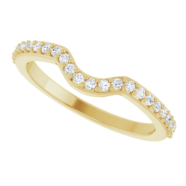 14K Yellow 1/5 CTW Natural Diamond Matching Band