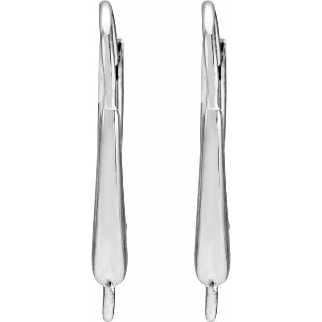 10K Lever Back Earring Top
