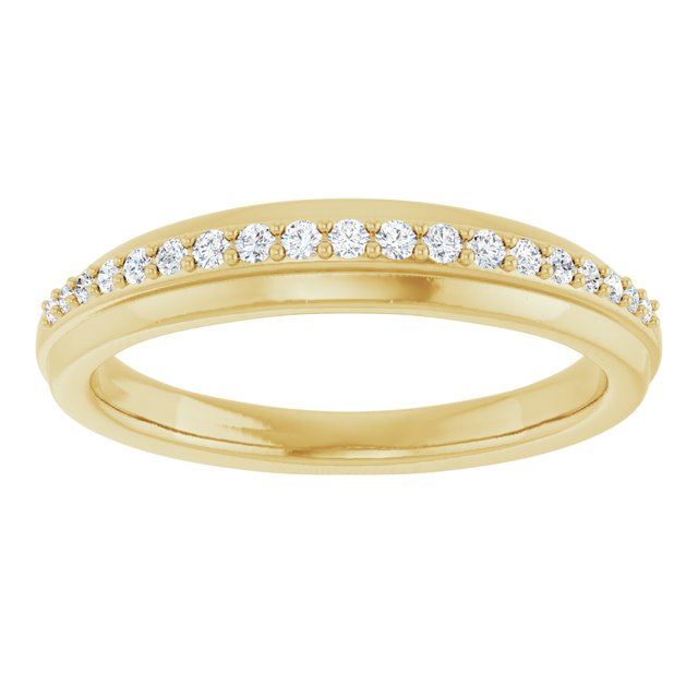 14K Yellow 1/6 CTW Lab-Grown Diamond Matching Band