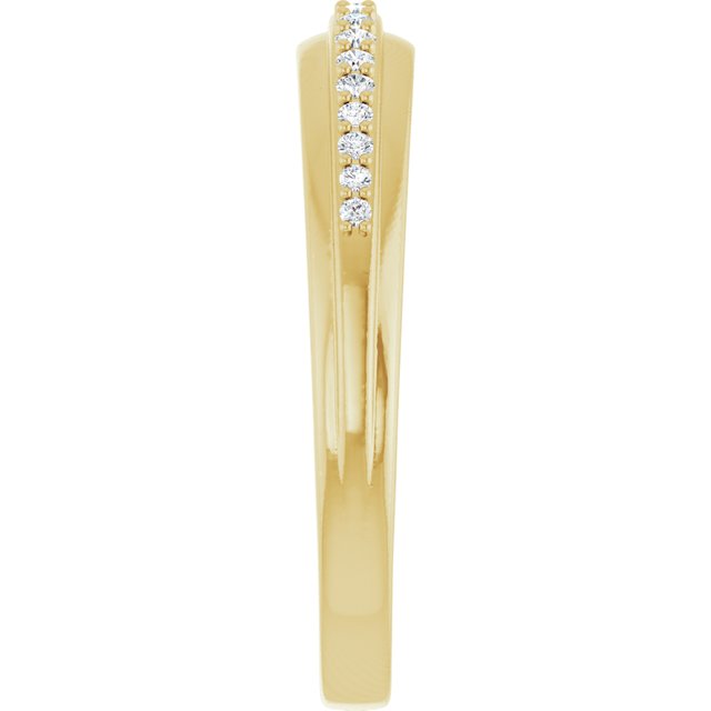 14K Yellow 1/6 CTW Lab-Grown Diamond Matching Band