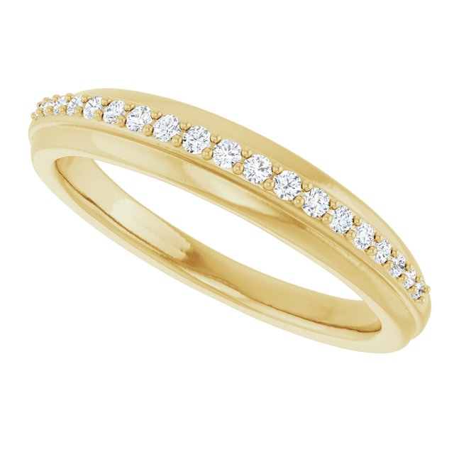 14K Yellow 1/6 CTW Lab-Grown Diamond Matching Band