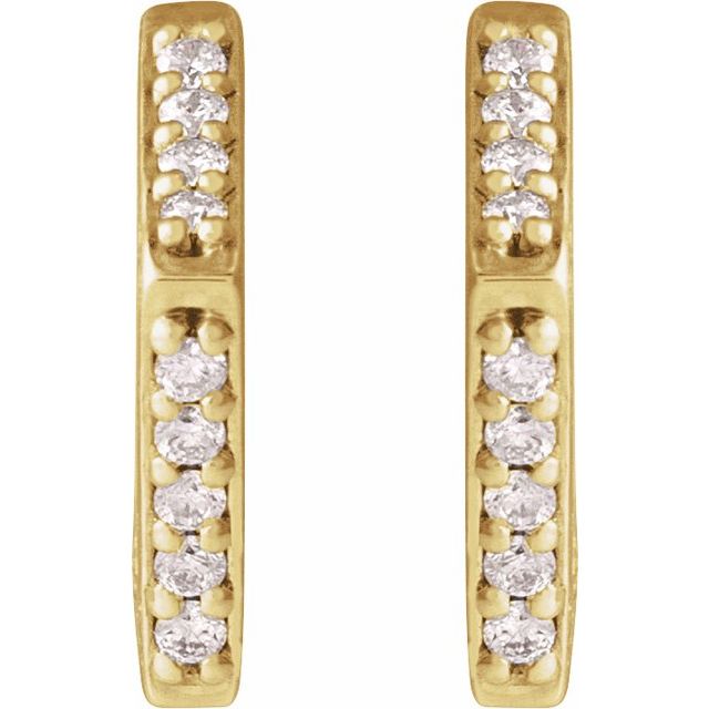 14K .07 CTW Natural Diamond Geometric Earrings
