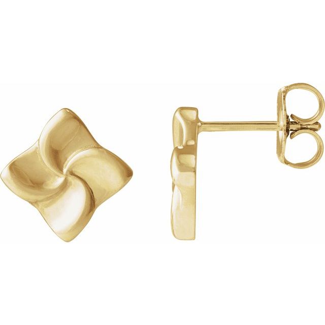 14K Swirl Earrings