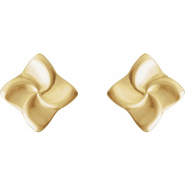 14K Swirl Earrings