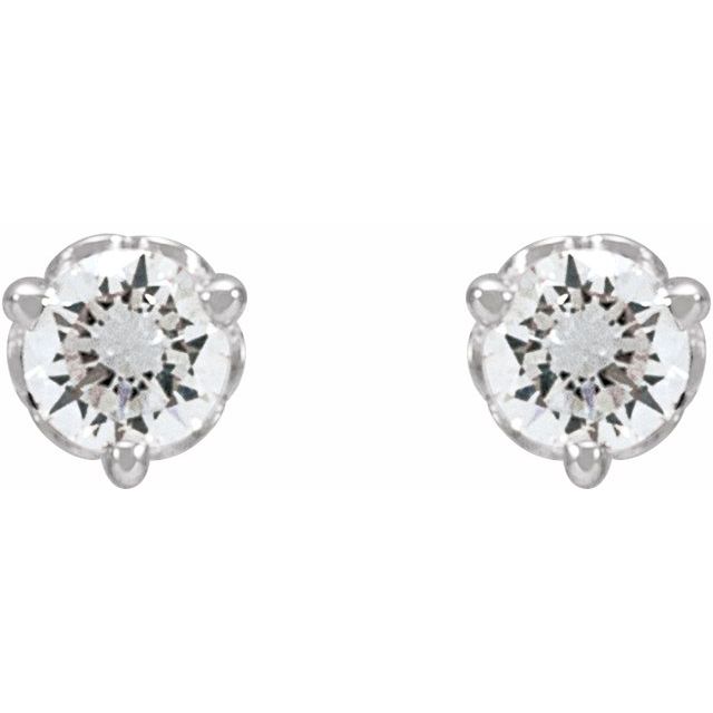 14K 1/5 CT Lab-Grown Diamond Scroll Earrings