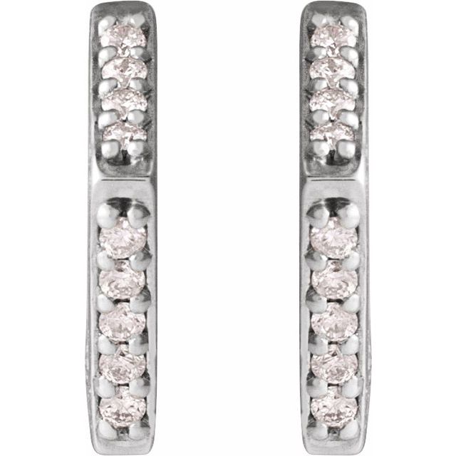 14K .07 CTW Natural Diamond Geometric Earrings