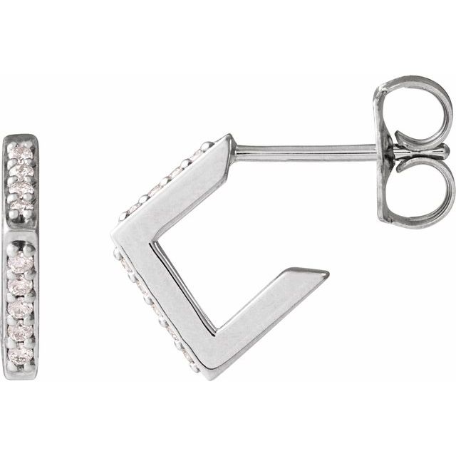 14K .07 CTW Natural Diamond Geometric Earrings